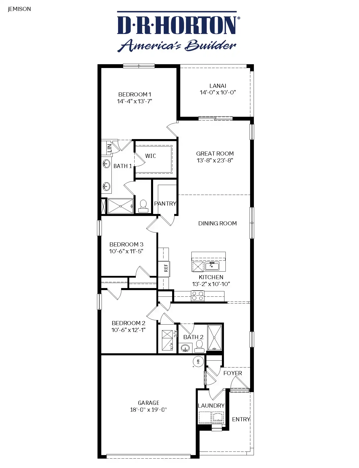 D.R. Horton - Driftwood Bay Village - Jemison C Home Elevation at West Port in Port Charlotte