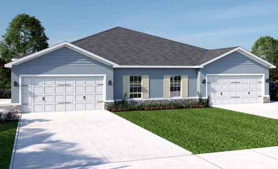 Ryan Homes Winterhaven Paired Villas in Palms at West Port Community in Port Charlotte FL