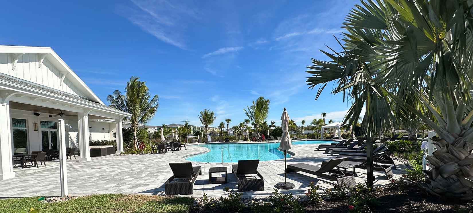 Cove Amenity Center Resort-Style Pool at West Port in Port Charlotte Florida