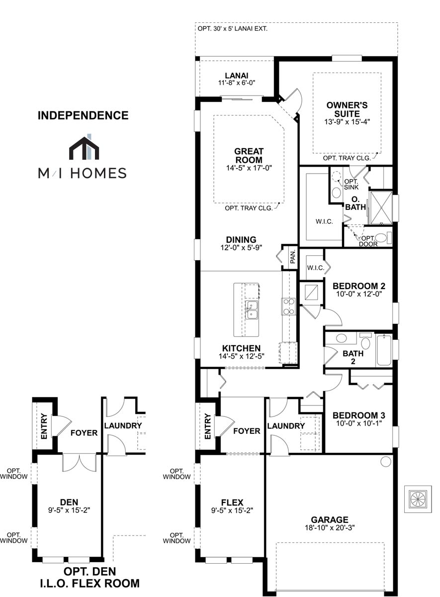 M/I Homes Independence Home Floorplan at West Port in Port Charlotte